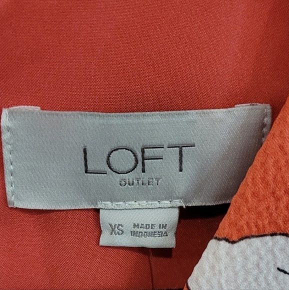 Loft Women's SZ XS floral dress flutter sleeve tie back career work‎ datenight. - Picture 2 of 10